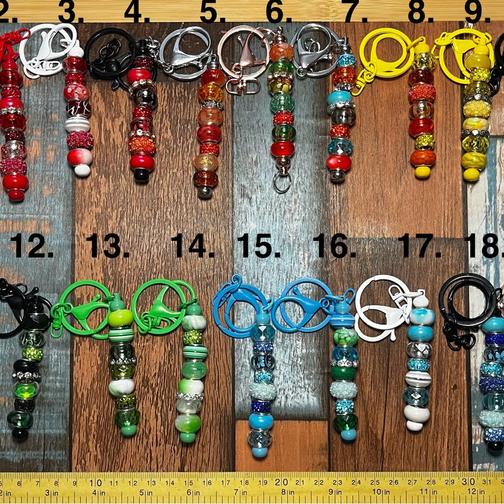 Christmas gift idea.Colorful handcrafted Beaded Keychains.